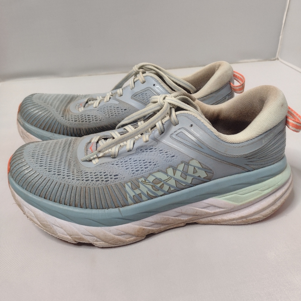 Hoka One One Women's Bondi Sneakers 8.5 Blue Running Trail B